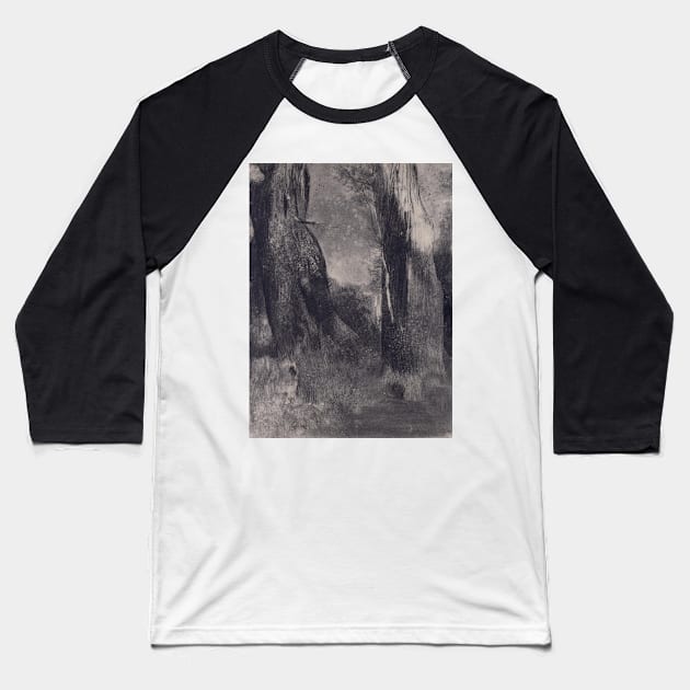 The Trees by Odilon Redon Baseball T-Shirt by Classic Art Stall